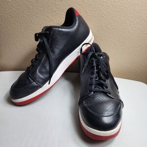 Nike Air Jordan Mens |16| Black Leather Classic 82 Low Top Sneakers